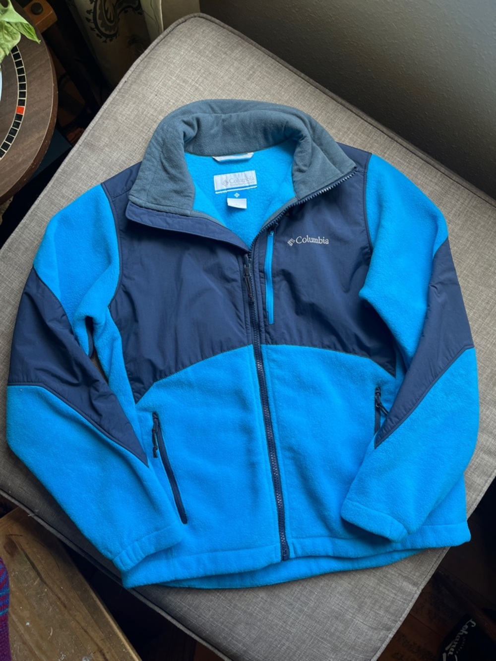 Columbia Sportswear Blue Fleece Jacket Coat Youth Large 14/16